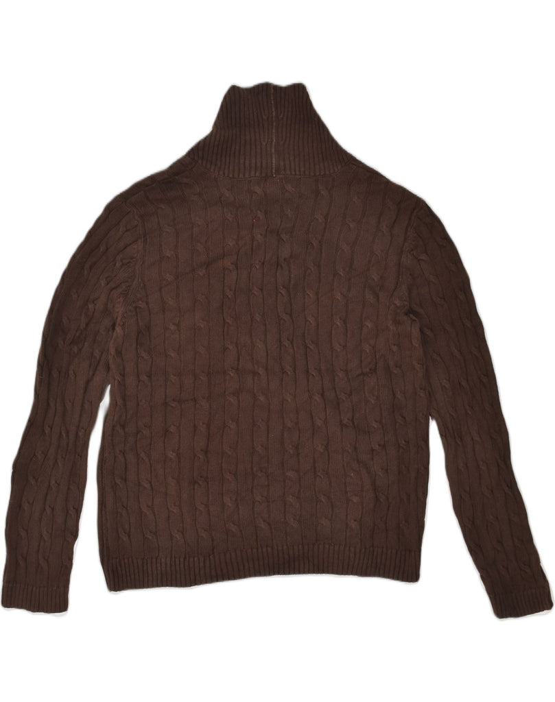 CHAPS Womens Shawl Neck Jumper Sweater UK 18 XL Brown Cotton | Vintage Chaps | Thrift | Second-Hand Chaps | Used Clothing | Messina Hembry 