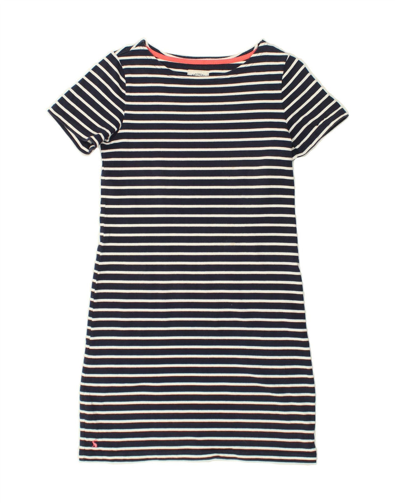 JOULES Womens T-Shirt Dress UK 10 Small Navy Blue Striped Nautical | Vintage Joules | Thrift | Second-Hand Joules | Used Clothing | Messina Hembry 