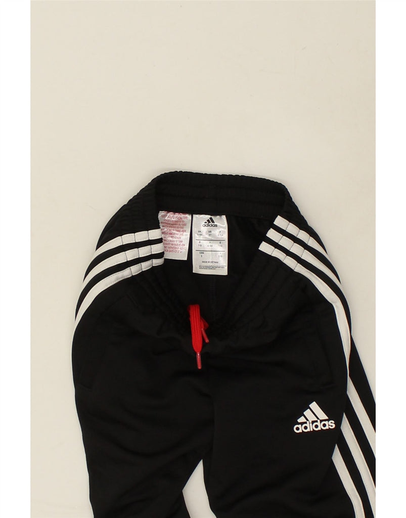 ADIDAS Girls Tracksuit Trousers 4-5 Years Black Polyester | Vintage Adidas | Thrift | Second-Hand Adidas | Used Clothing | Messina Hembry 