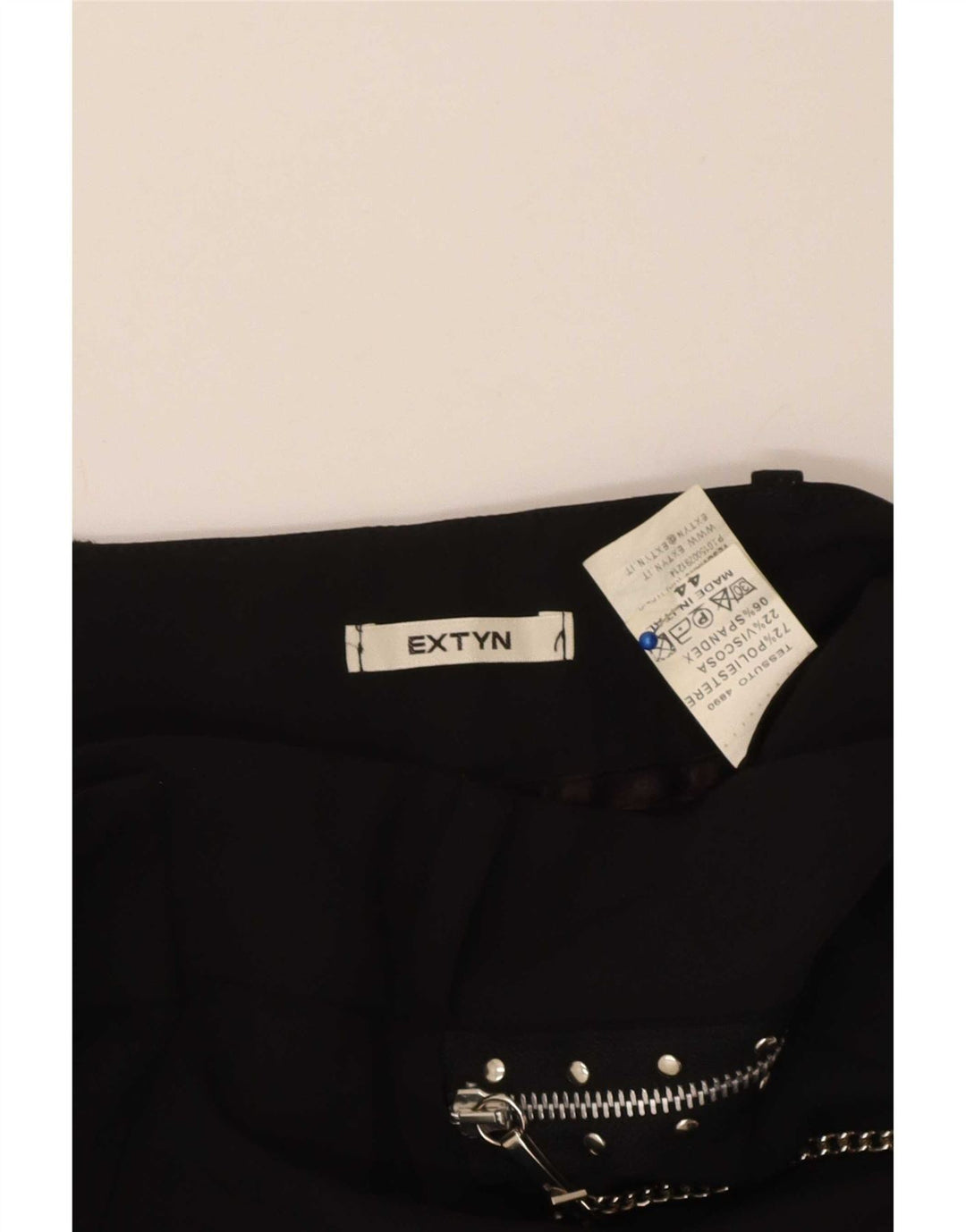 Extyn Womens Straight Skirt IT 44 Medium W30 Black Polyester