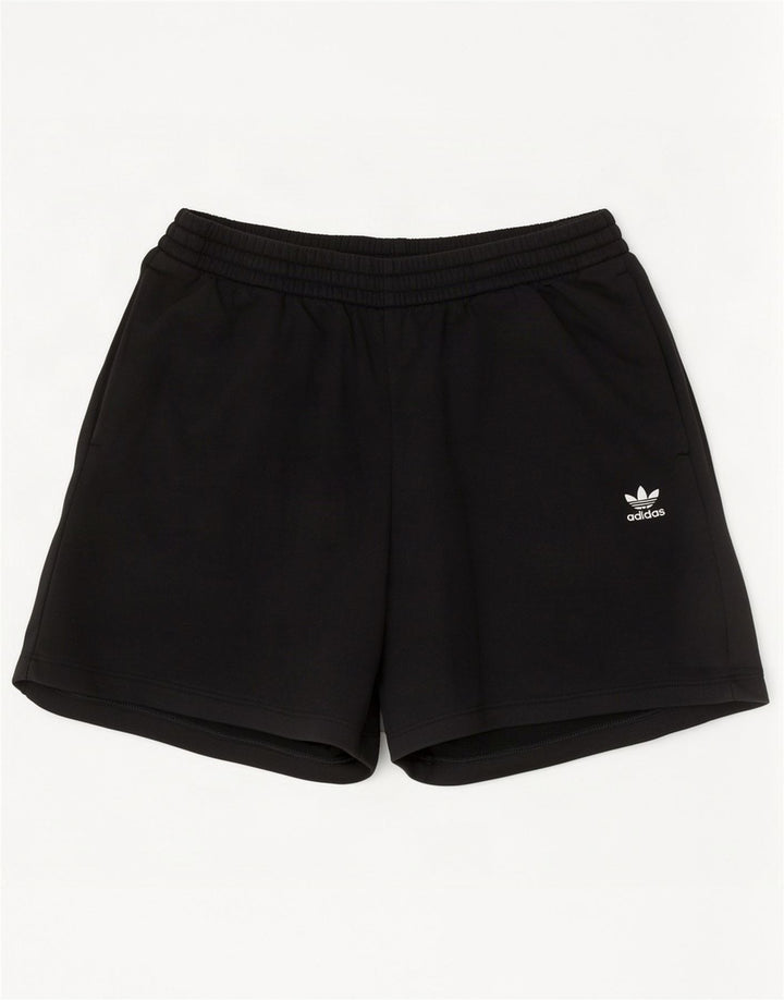 Adidas Womens Sport Shorts UK 12 Medium Black Cotton