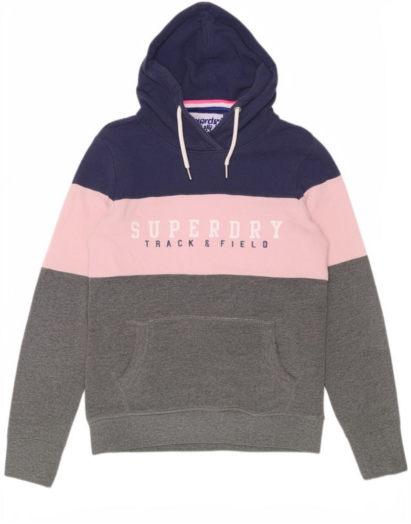Superdry Womens Graphic Hoodie Jumper UK 10 Small Multicoloured Colourblock
