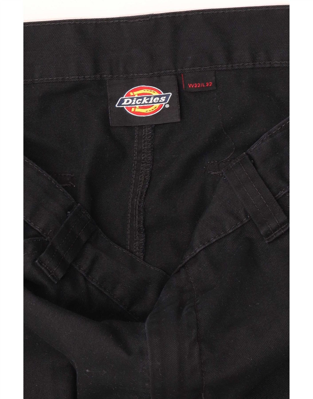 Dickies Mens Straight Cargo Trousers W32 L32 Black