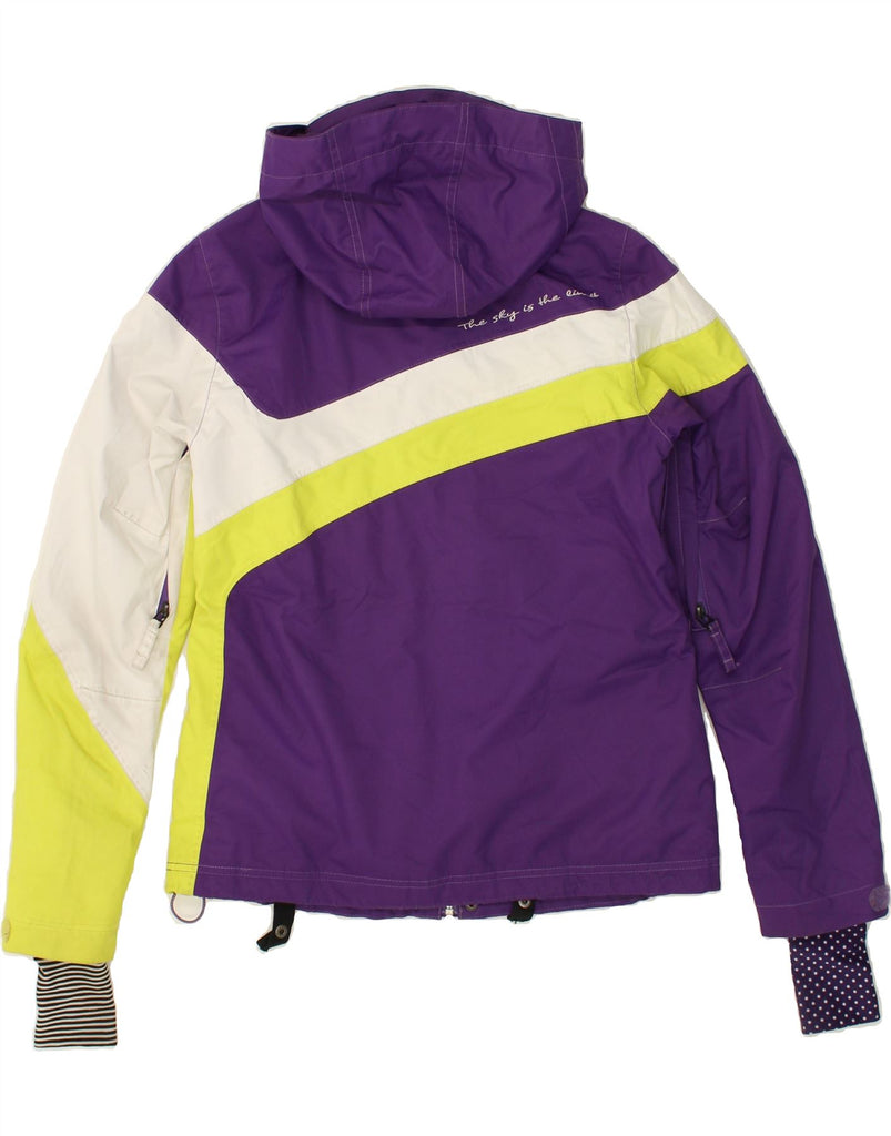 O'NEILL Womens Hooded Windbreaker Jacket UK 10 Small Purple Colourblock | Vintage O'Neill | Thrift | Second-Hand O'Neill | Used Clothing | Messina Hembry 