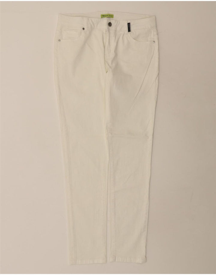 Versace Womens Slim Jeans IT 44 Medium W32 L31 White Cotton
