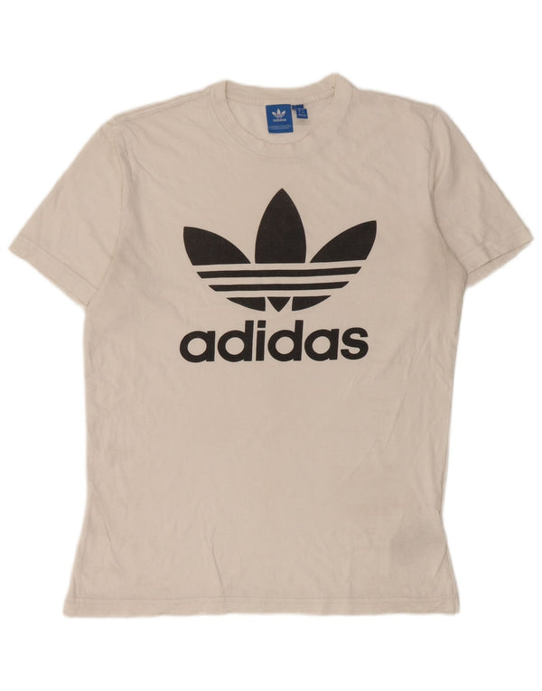 Adidas Mens Graphic T-Shirt Top Medium White Cotton
