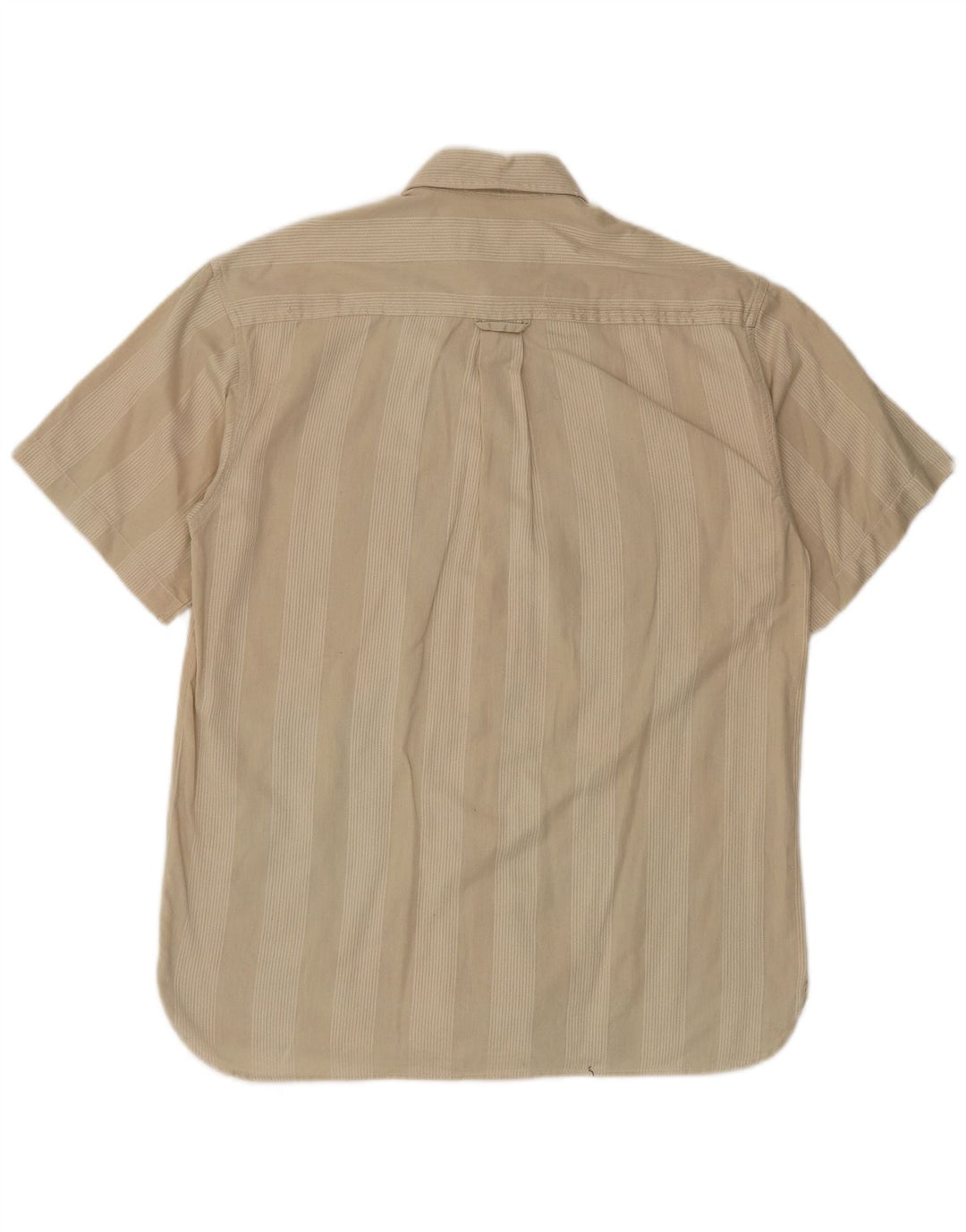 Vintage Mens Short Sleeve Shirt Medium Beige