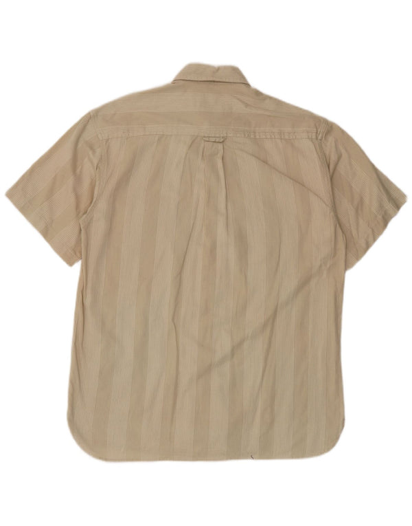 Vintage Mens Short Sleeve Shirt Medium Beige