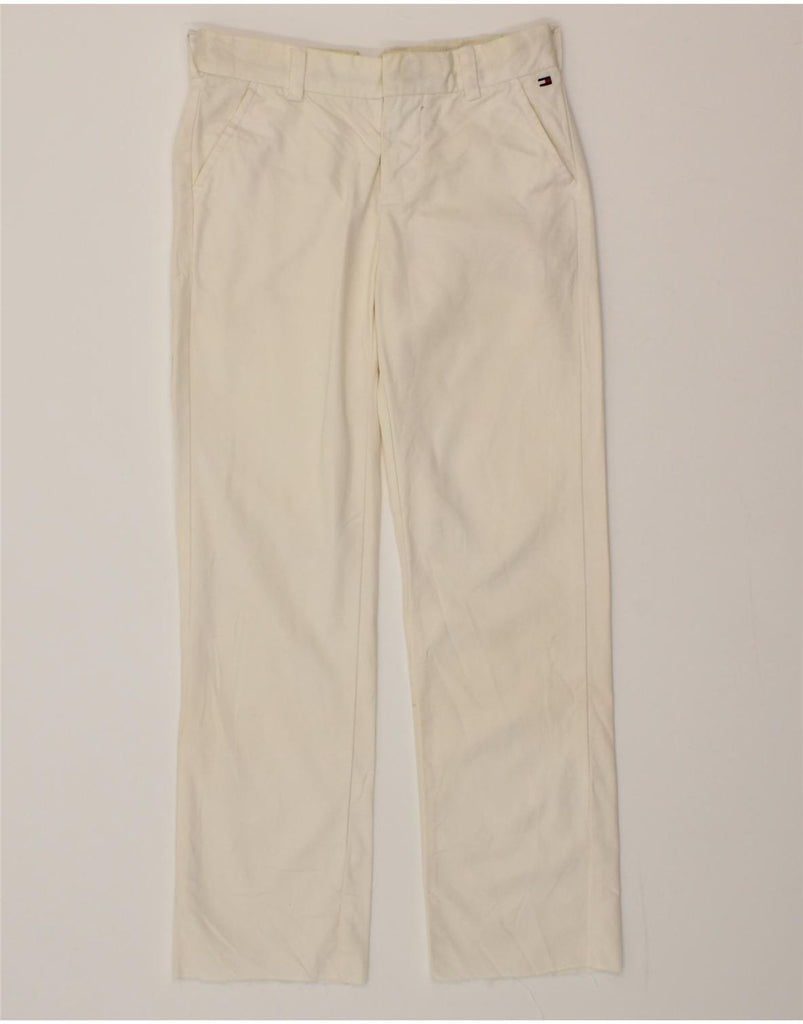TOMMY HILFIGER Boys Straight Chino Trousers 9-10 Years W26 L26 Off White Vintage Tommy Hilfiger and Second-Hand Tommy Hilfiger from Messina Hembry 
