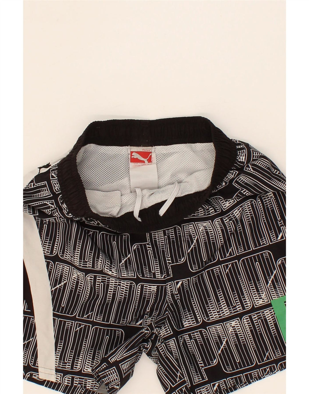 PUMA Boys Graphic Sport Shorts 9-10 Years Black Vintage Puma and Second-Hand Puma from Messina Hembry 
