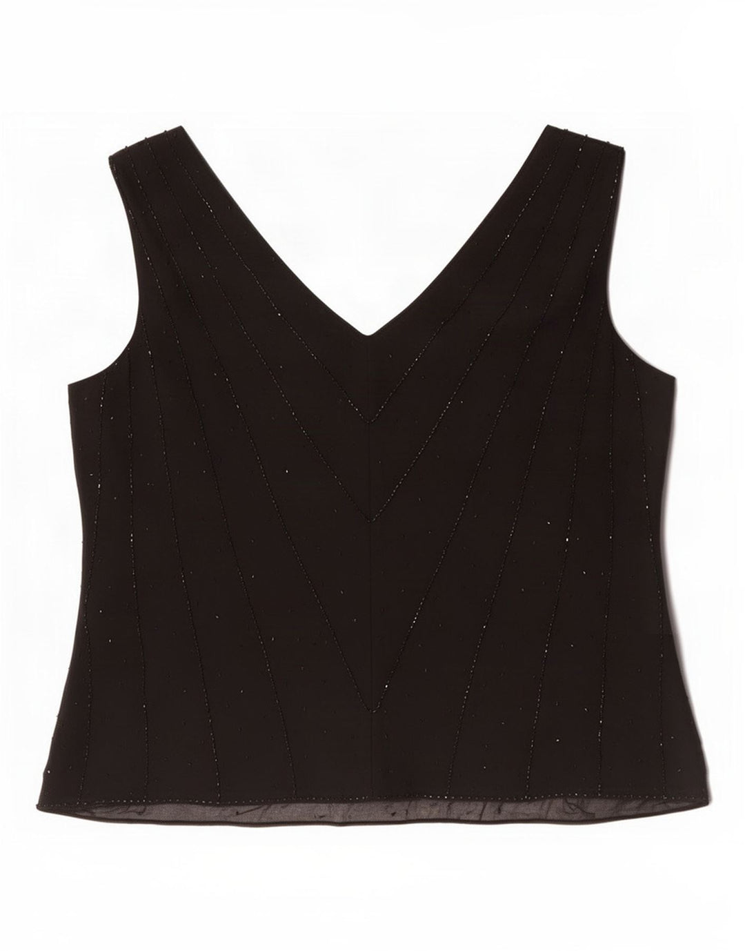 Marks & Spencer Womens Sleeveless Blouse Top UK 20 2XL Black Silk