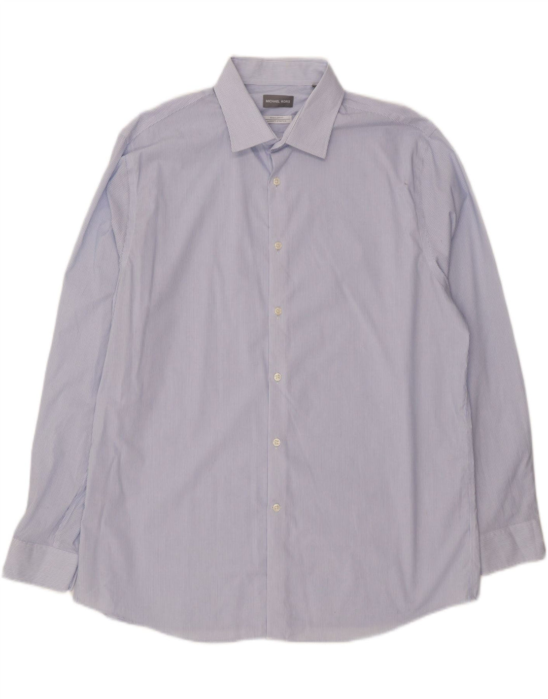 MICHAEL KORS Mens Regular Fit Shirt Size 17 1/2 XL Blue Pinstripe Vintage Michael Kors and Second-Hand Michael Kors from Messina Hembry 