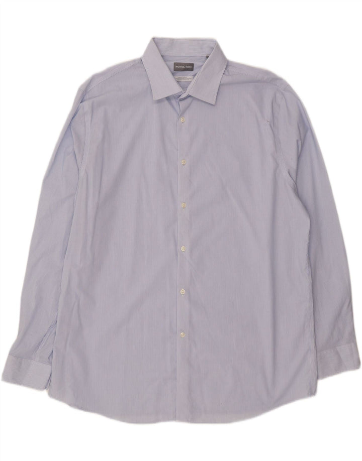 MICHAEL KORS Mens Regular Fit Shirt Size 17 1/2 XL Blue Pinstripe Vintage Michael Kors and Second-Hand Michael Kors from Messina Hembry 