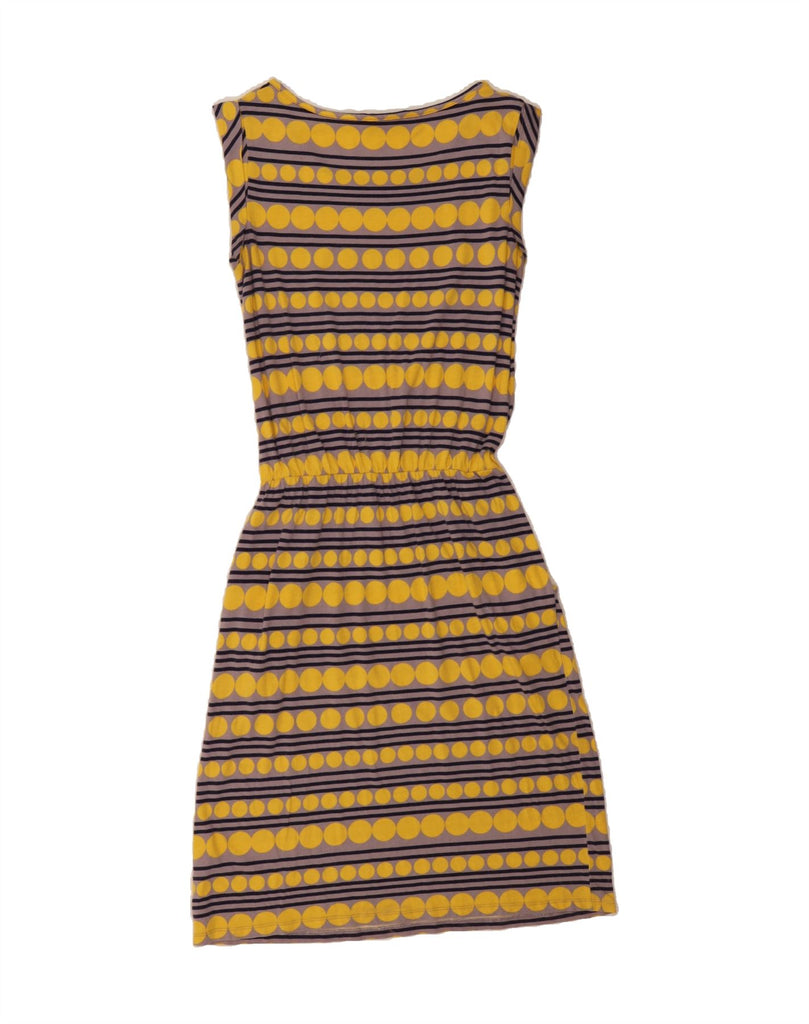 BODEN Womens Sleeveless A-Line Dress UK 10 Small Yellow Polka Dot Modal Vintage Boden and Second-Hand Boden from Messina Hembry 