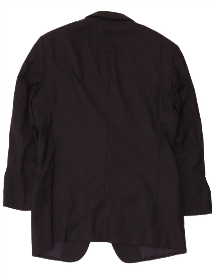 Armani Collezioni Mens 2 Button Blazer Jacket IT 50 Large Black Wool