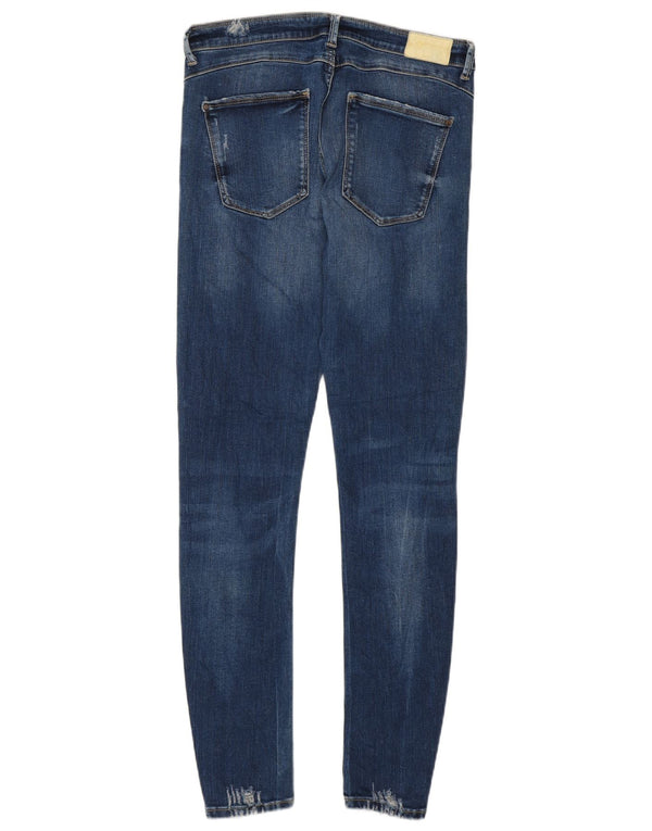 Zara Womens Distressed Skinny Jeans EU 40 Medium W30 L28 Blue