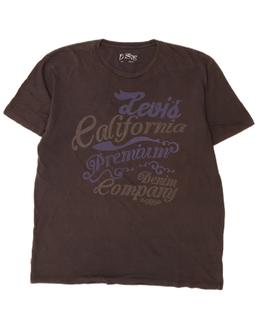 Levi's Mens Graphic T-Shirt Top XL Grey Cotton