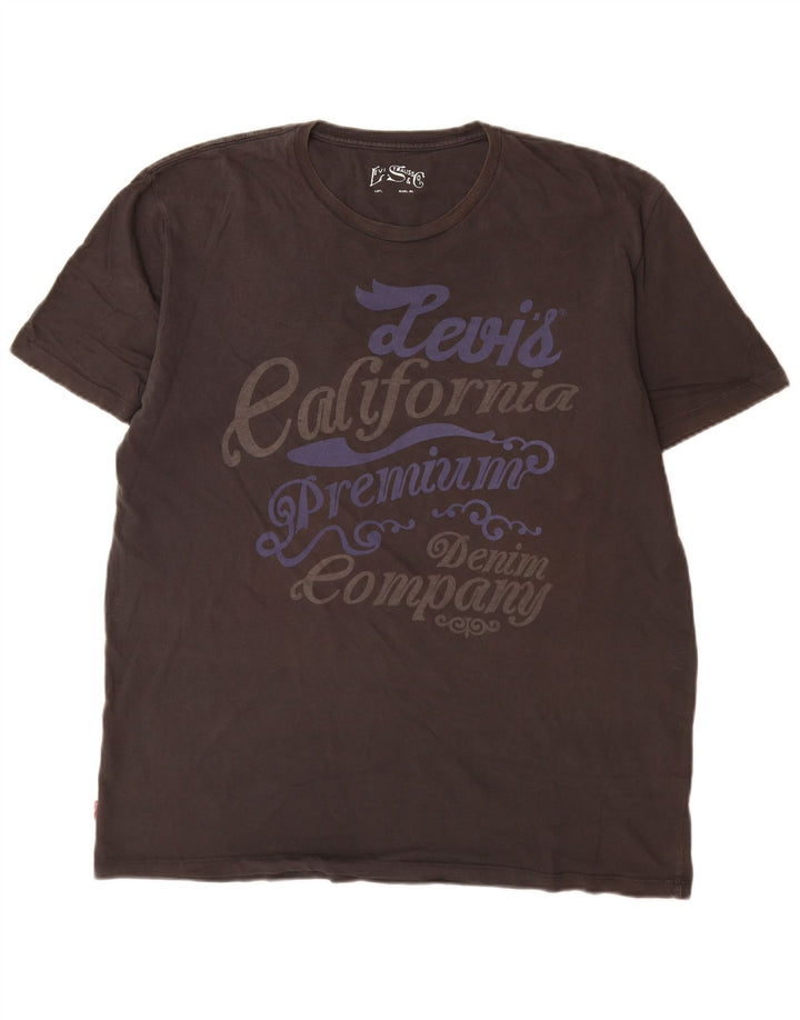 Levi's Mens Graphic T-Shirt Top XL Grey Cotton