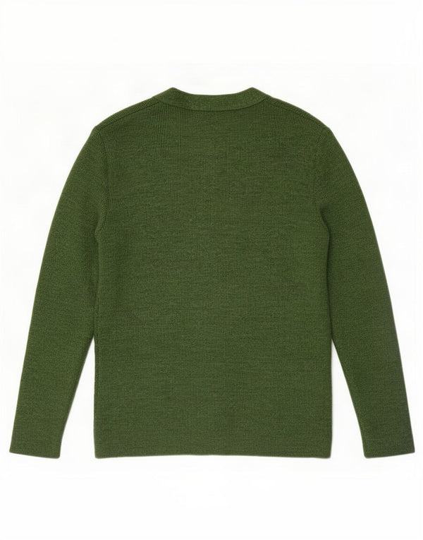 Vintage Womens Cardigan Sweater UK 12 Medium Green