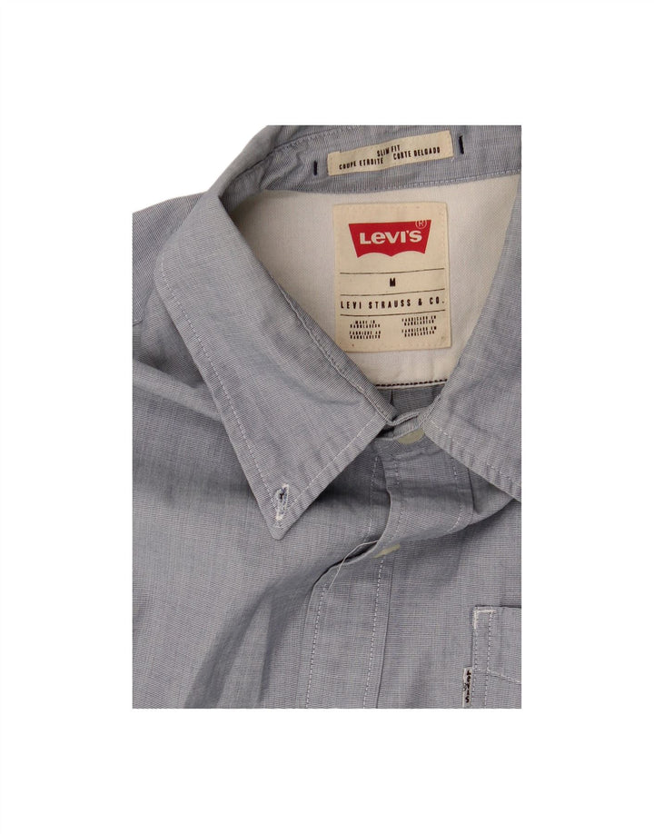 LEVI'S Mens Slim Fit Shirt Medium Blue Cotton