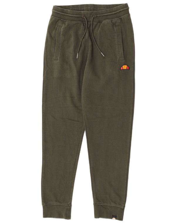 Ellesse Mens Tracksuit Trousers Joggers Small Khaki Cotton