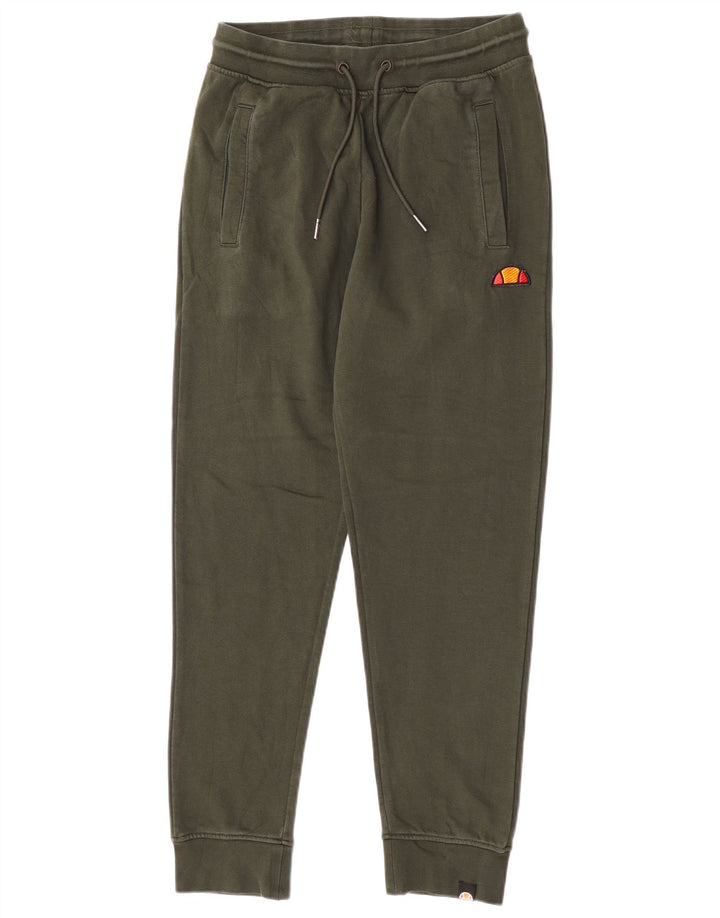 Ellesse Mens Tracksuit Trousers Joggers Small Khaki Cotton