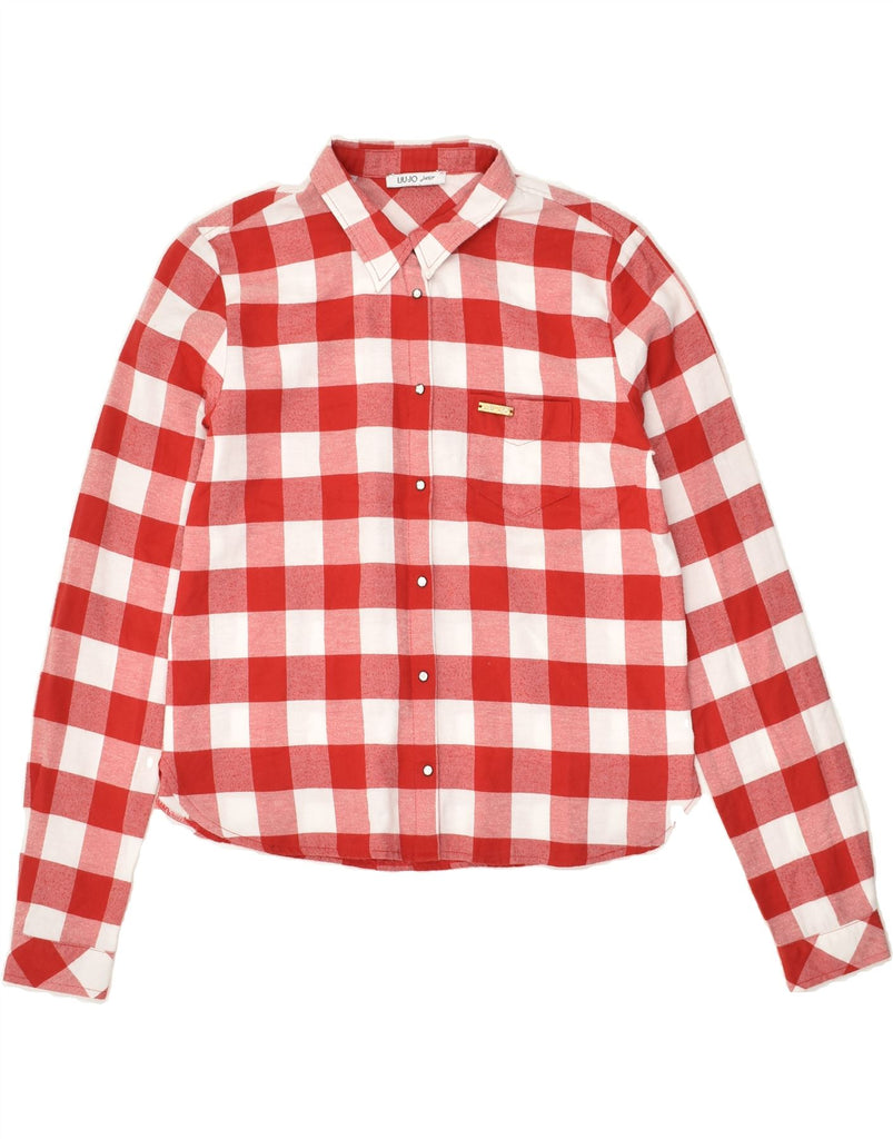 LIU JO JUNIOR Girls Shirt 15-16 Years Red Gingham Cotton | Vintage Liu Jo junior | Thrift | Second-Hand Liu Jo junior | Used Clothing | Messina Hembry 