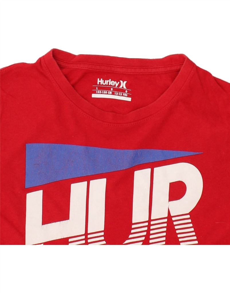 HURLEY Boys Graphic T-Shirt Top 12-13 Years Large  Red | Vintage Hurley | Thrift | Second-Hand Hurley | Used Clothing | Messina Hembry 