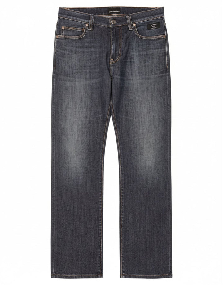 Calvin Klein Womens Straight Jeans W30 L30 Blue Cotton