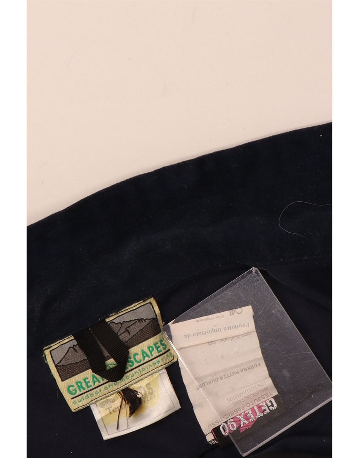 GREAT ESCAPES Mens Fleece Jacket UK 42 XL Navy Blue Polyester