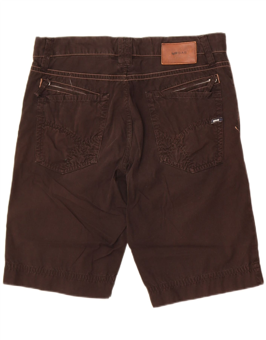 Gas Mens Chino Shorts W34 Large Black Cotton