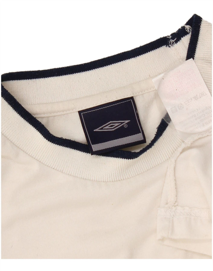 Umbro Mens T-Shirt Top Large White Polyester