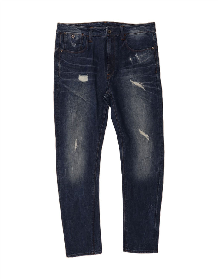 G-STAR Mens Distressed Slim Jeans W34 L28 Blue Vintage G-Star and Second-Hand G-Star from Messina Hembry 