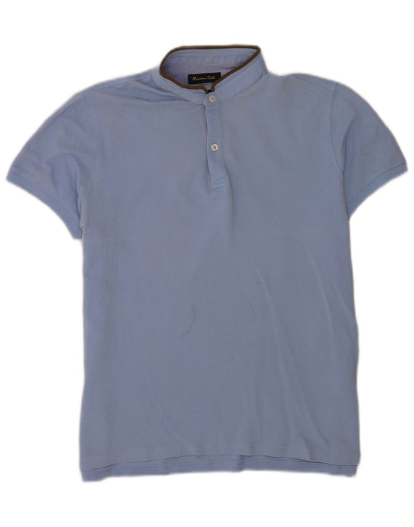 Massimo Dutti Mens Casual Fit Polo Shirt Medium Blue