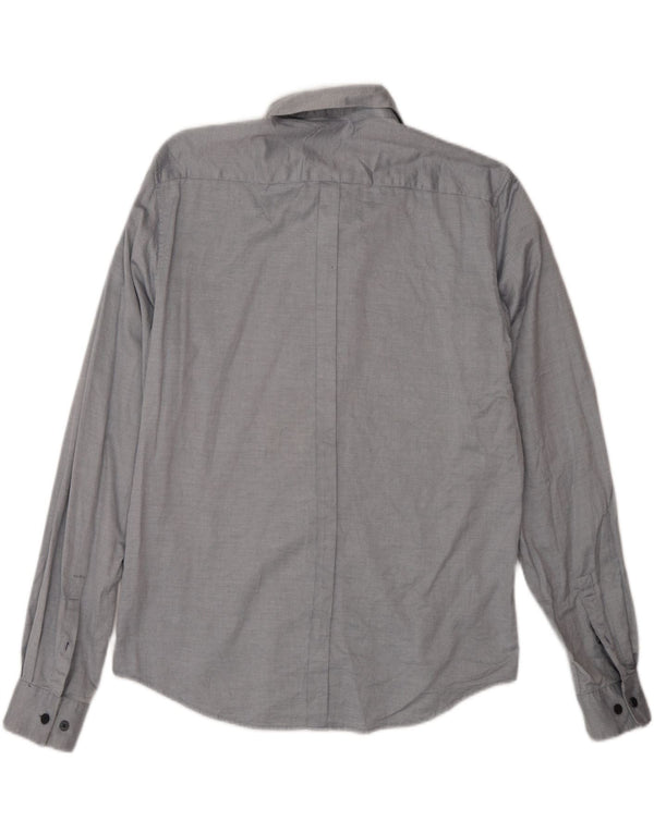 Dkny Mens Shirt Large Grey Cotton