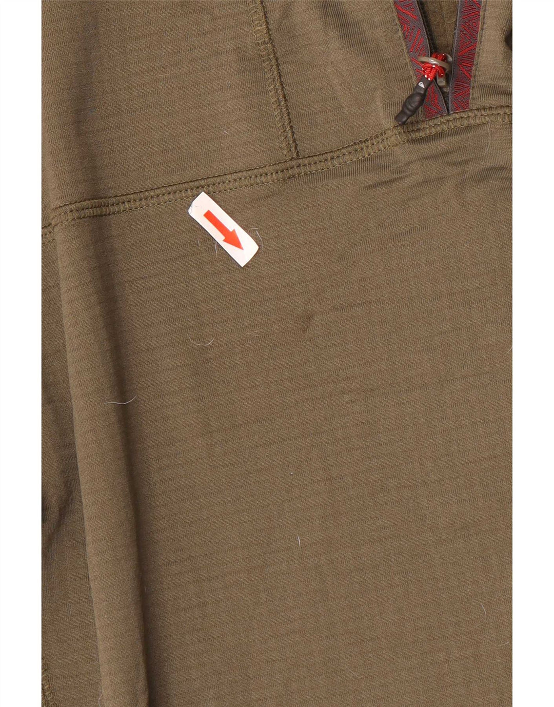 Quiksilver Mens Zip Neck Hoodie Jumper Large Khaki Polyester