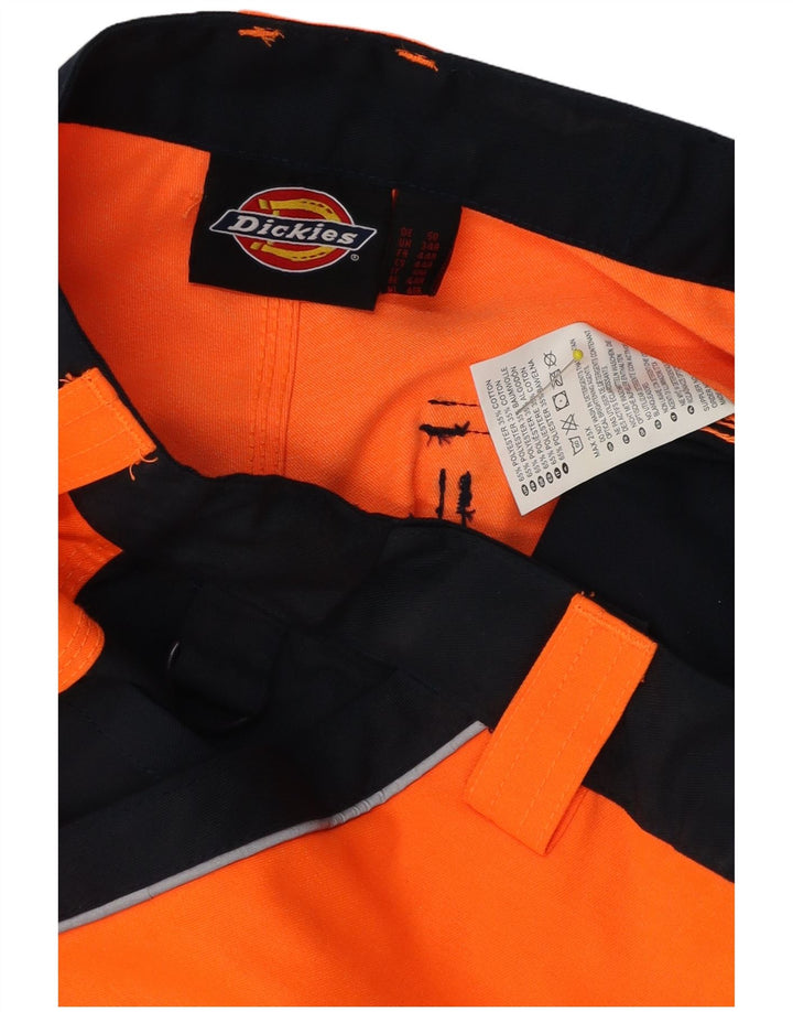 Dickies Mens Workwear Hi-Vis Cargo Shorts W34 Large Orange Colourblock