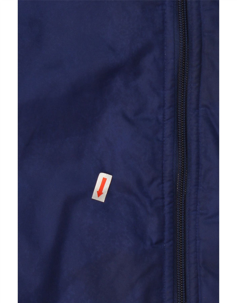 ADIDAS Boys Hooded Raincoat 11-12 Years Navy Blue Nylon Vintage Adidas and Second-Hand Adidas from Messina Hembry 