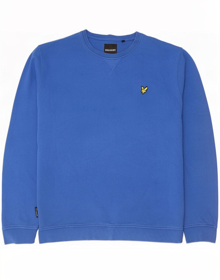Lyle & Scott Mens Sweatshirt Jumper 2XL Blue Cotton