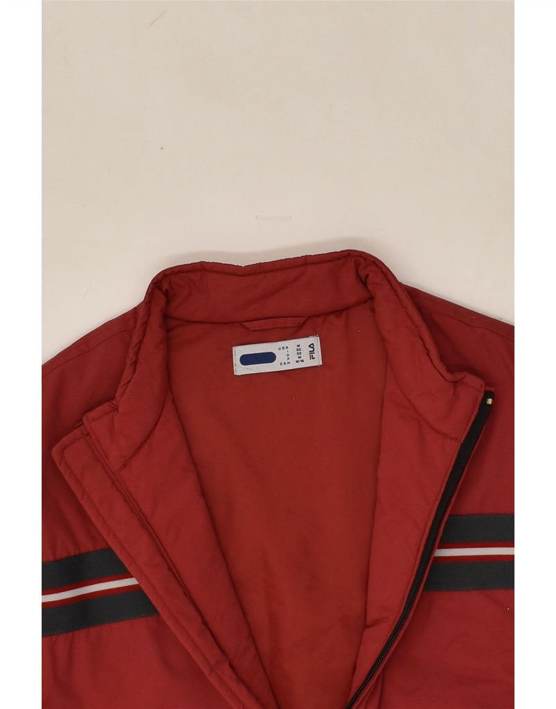 FILA Mens Gilet UK 38 Medium Red Polyamide | Vintage Fila | Thrift | Second-Hand Fila | Used Clothing | Messina Hembry 