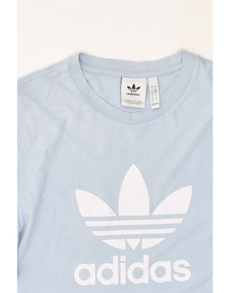 ADIDAS Mens Graphic T-Shirt Top Large Blue Cotton | Vintage Adidas | Thrift | Second-Hand Adidas | Used Clothing | Messina Hembry 