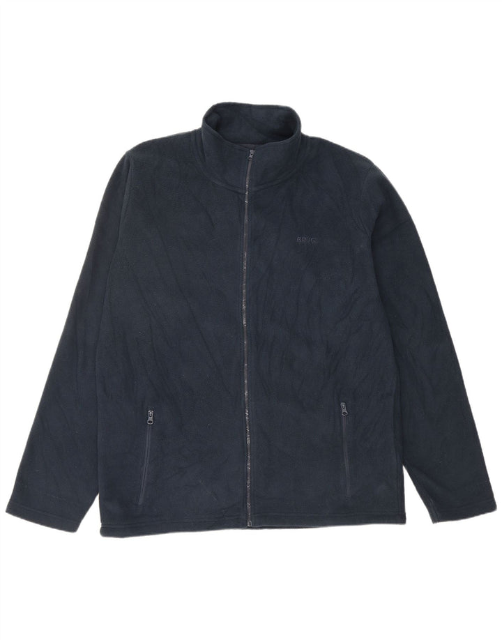 BRUGI Mens Fleece Jacket UK 44 2XL Navy Blue Polyester