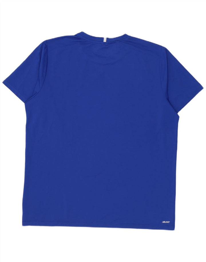NEW BALANCE Mens T-Shirt Top XL Blue