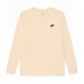 Nike Mens Top Long Sleeve Large Off White Cotton
