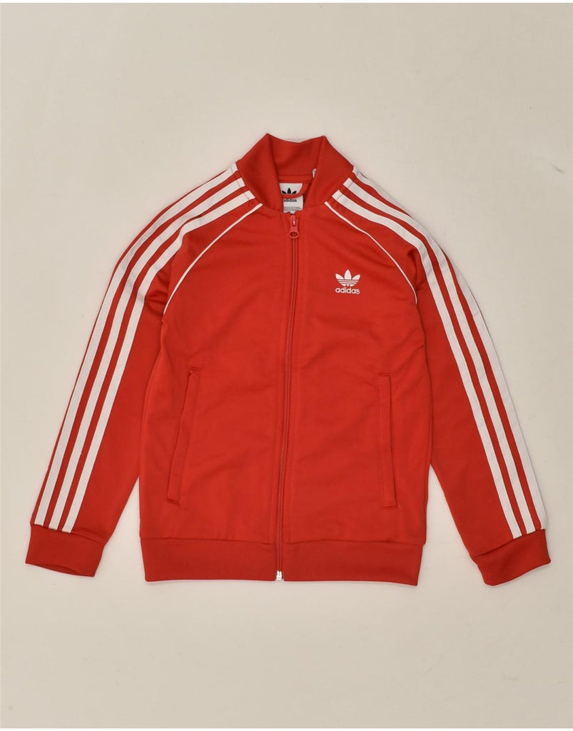 ADIDAS Girls Tracksuit Top Jacket 7-8 Years  Red Polyester | Vintage Adidas | Thrift | Second-Hand Adidas | Used Clothing | Messina Hembry 