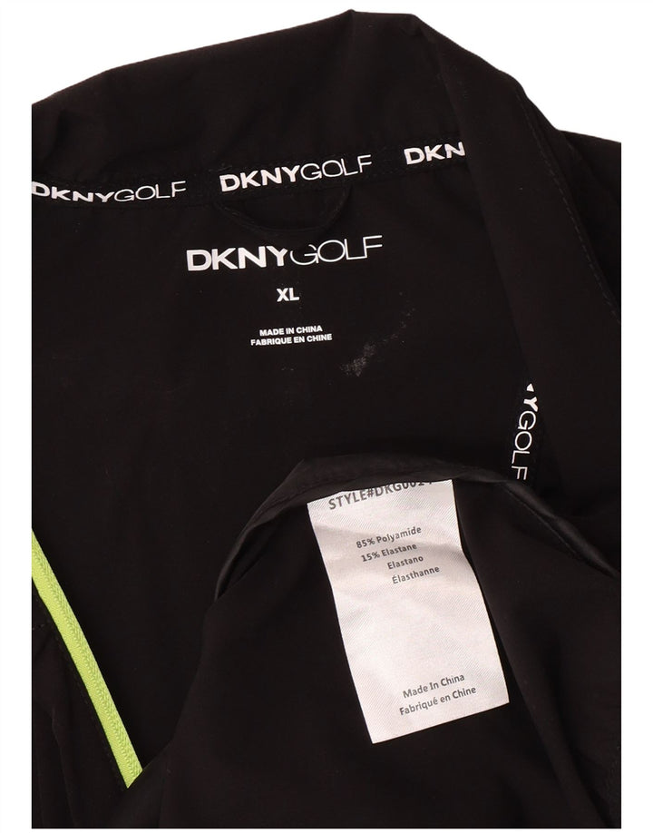 Dkny Mens Golf Graphic Tracksuit Top Jacket XL Black Colourblock Polyamide