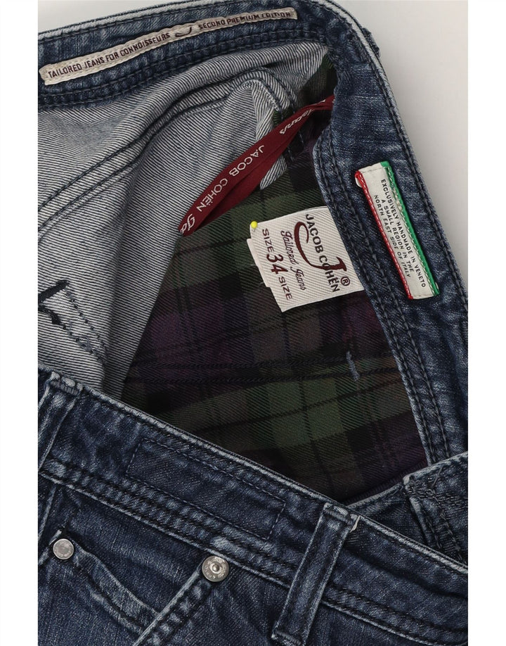 Jacob Cohen Mens Straight Jeans W34 L30 Blue Cotton