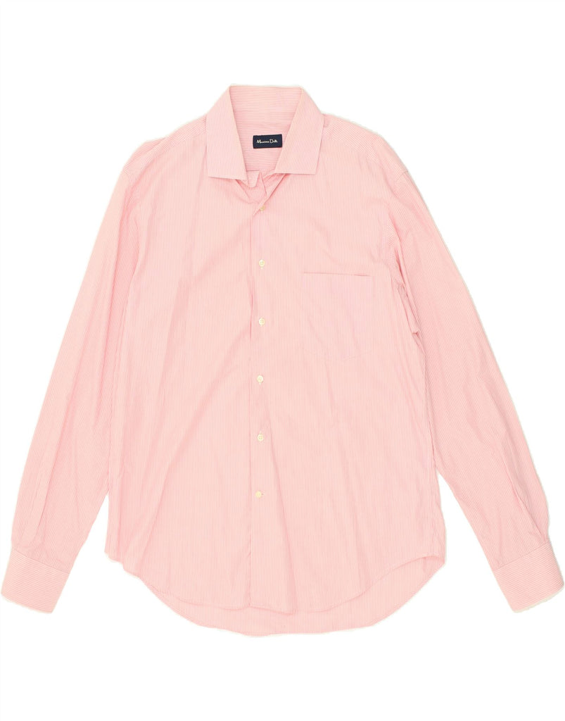 MASSIMO DUTTI Mens Shirt Size 45 18 2XL Pink Pinstripe | Vintage Massimo Dutti | Thrift | Second-Hand Massimo Dutti | Used Clothing | Messina Hembry 