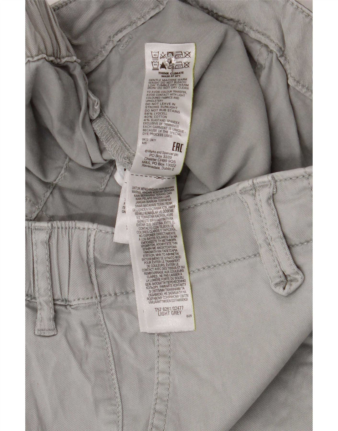 Marks & Spencer Womens Crop Cargo Trousers UK 14 Medium W30 L25 Grey