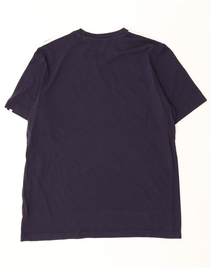 ADIDAS Mens T-Shirt Top Medium Navy Blue Cotton